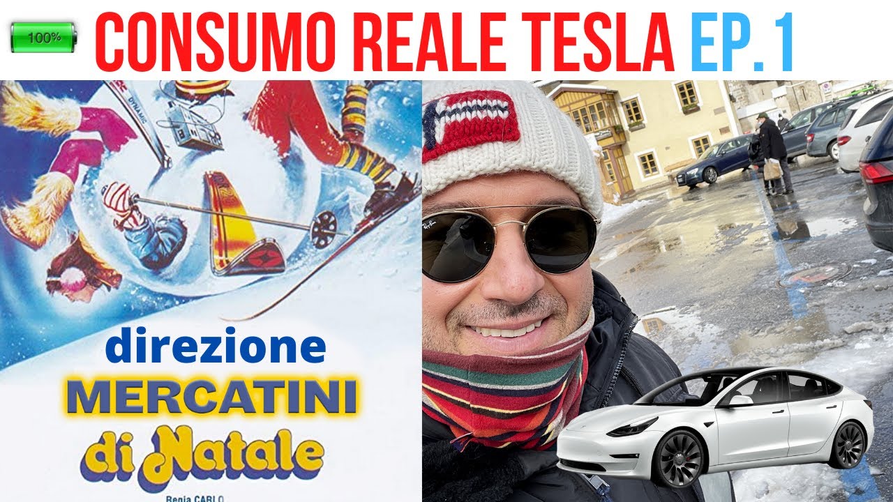 CONSUMO reale TESLA Model 3. Direzione Mercatini di Natale 2021