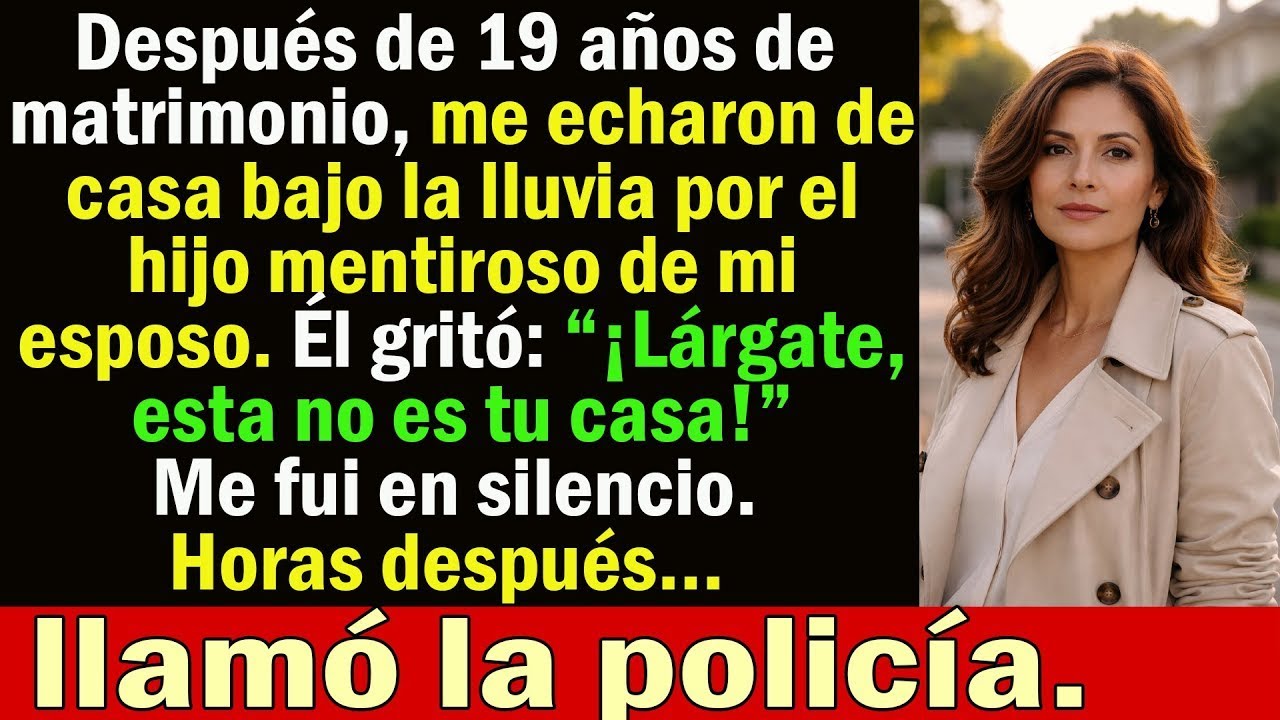 Después de 19 años juntos, mi esposo me echó — tres horas después, llegó la policía…