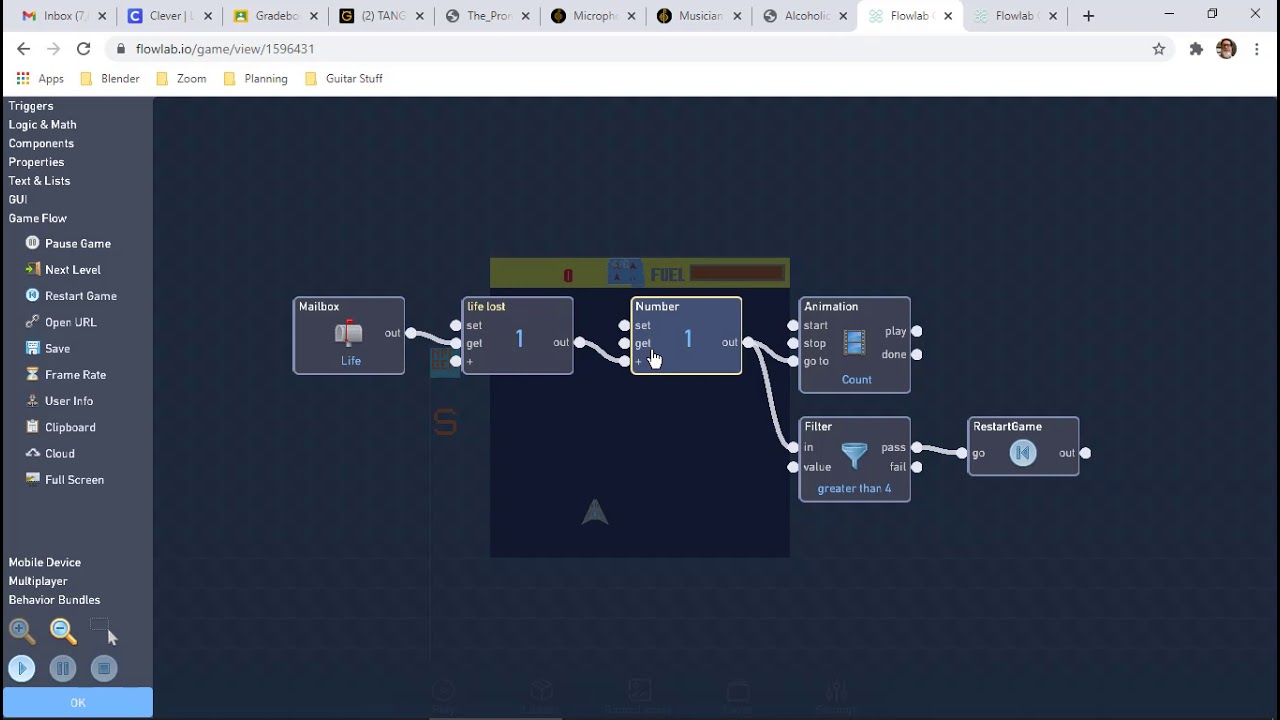 Player Death Behaviors: Flowlab Space Shooter