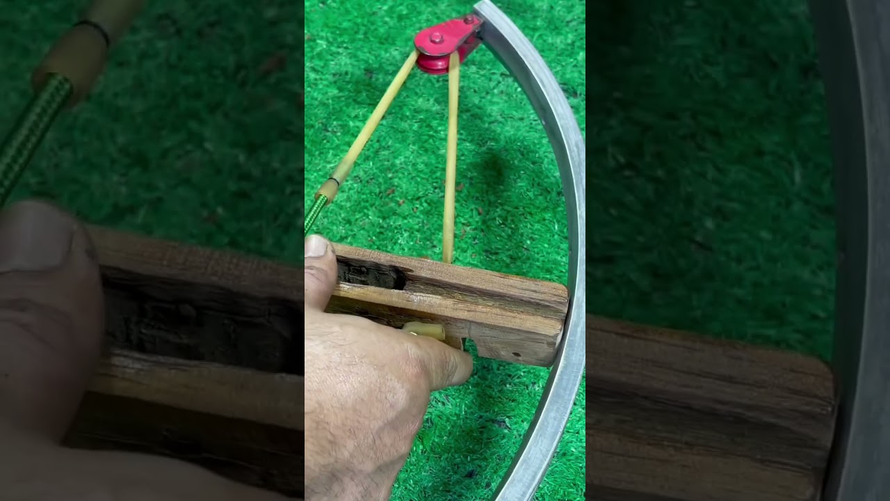 Handmade a Simple wooden crossbow # Craft idea # DIY # New style