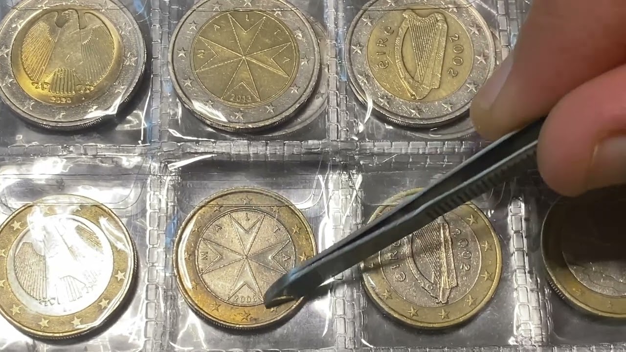 Prezentare; Colecția de monede 2&euro; și 1&euro; din diferite tari #monede #m&uuml;nze #euro #collection