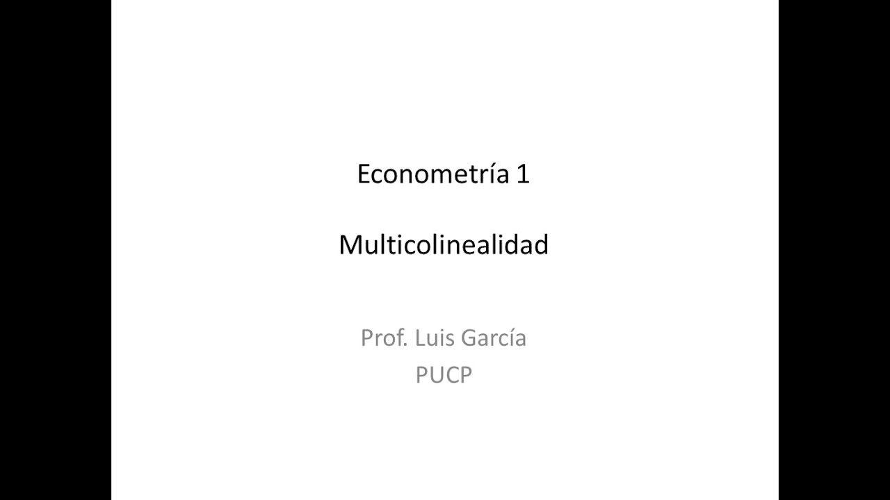 Multicolinealidad