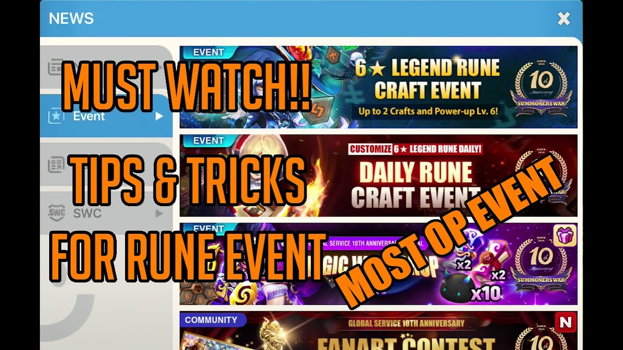 Most OP Summoners War +6 RUNE EVENT is BACK!! My Tips & Tricks