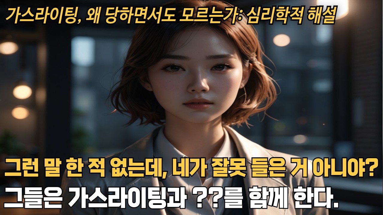 가스라이팅, 왜 당하면서도 모르는가: 심리학적 해설