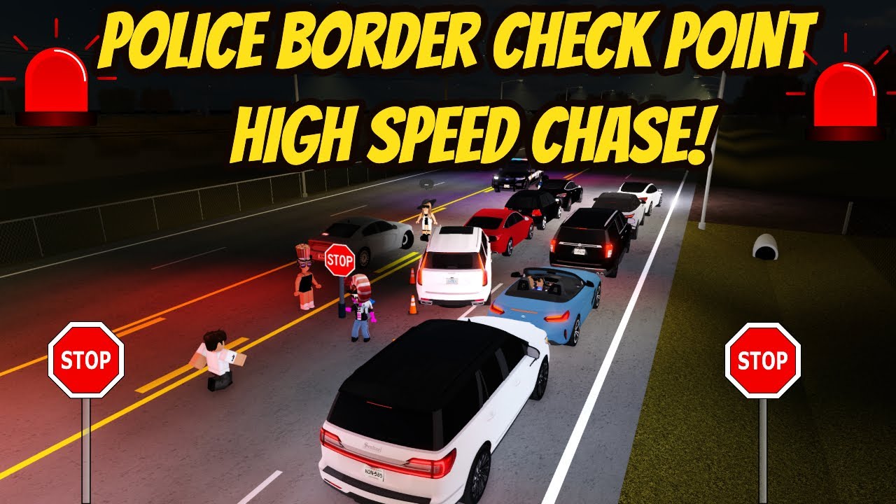 Greenville, Wisc Roblox l Police Border Checkpoint HIGH SPEED CHASE Rp