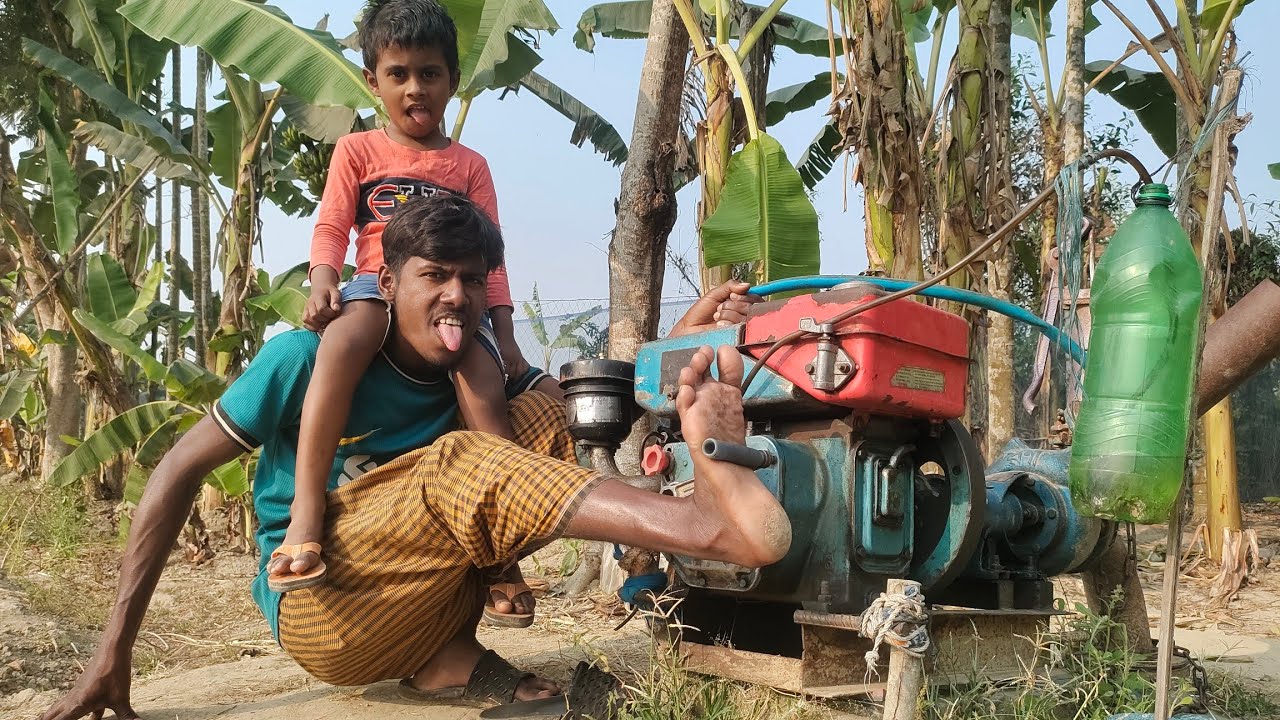 Kirlskar 20 Hp 320 powerful Chalo Machine Started Challenge in Village Boys 