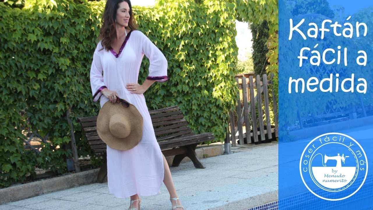 Kaftán o vestido playero fácil a medida