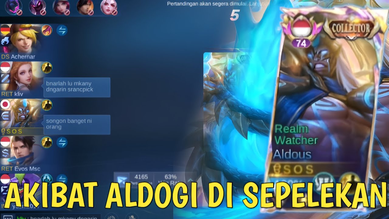 KING ALDOUS BERHASIL MEMBUKTIKAN JATI DIRINYA #mobilelegends 