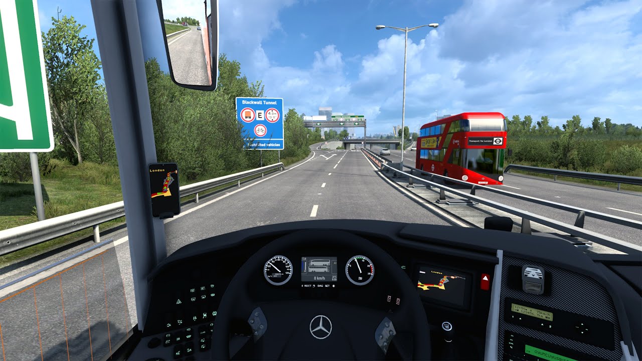 Mercedes-Benz New Travego 16 SHD in ETS2[1.46] [Euro Truck Simulator 2] - Steering Wheel Gameplay