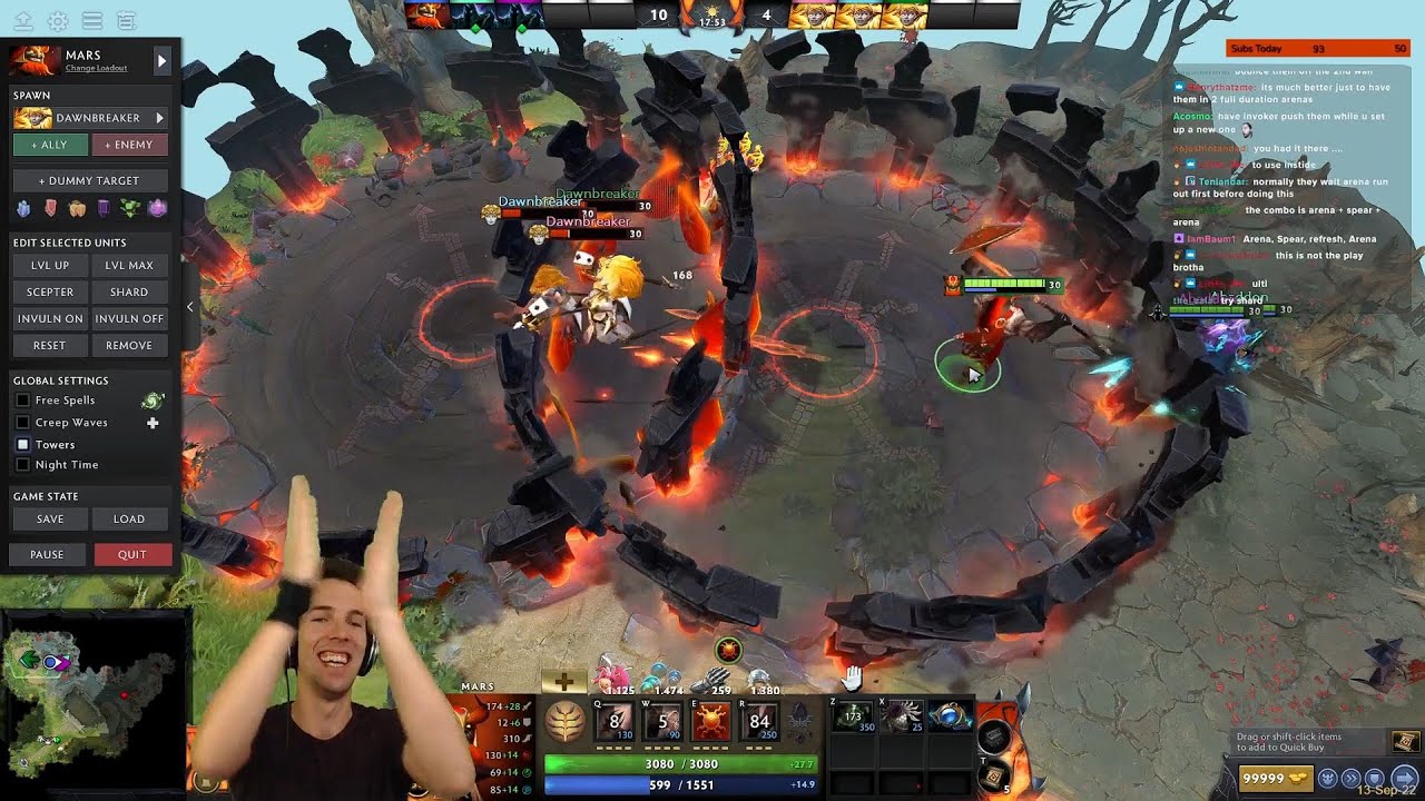 Grubby practicing the Collapse Mars Arena Venn Diagram