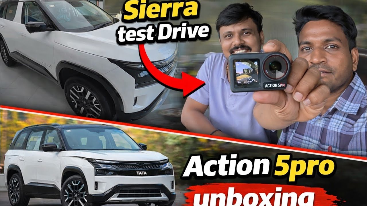Tata Sierra Test Drive | Action 5 unboxing | Vlog-09 #vlog #action5pro #dji #tata #sierra 