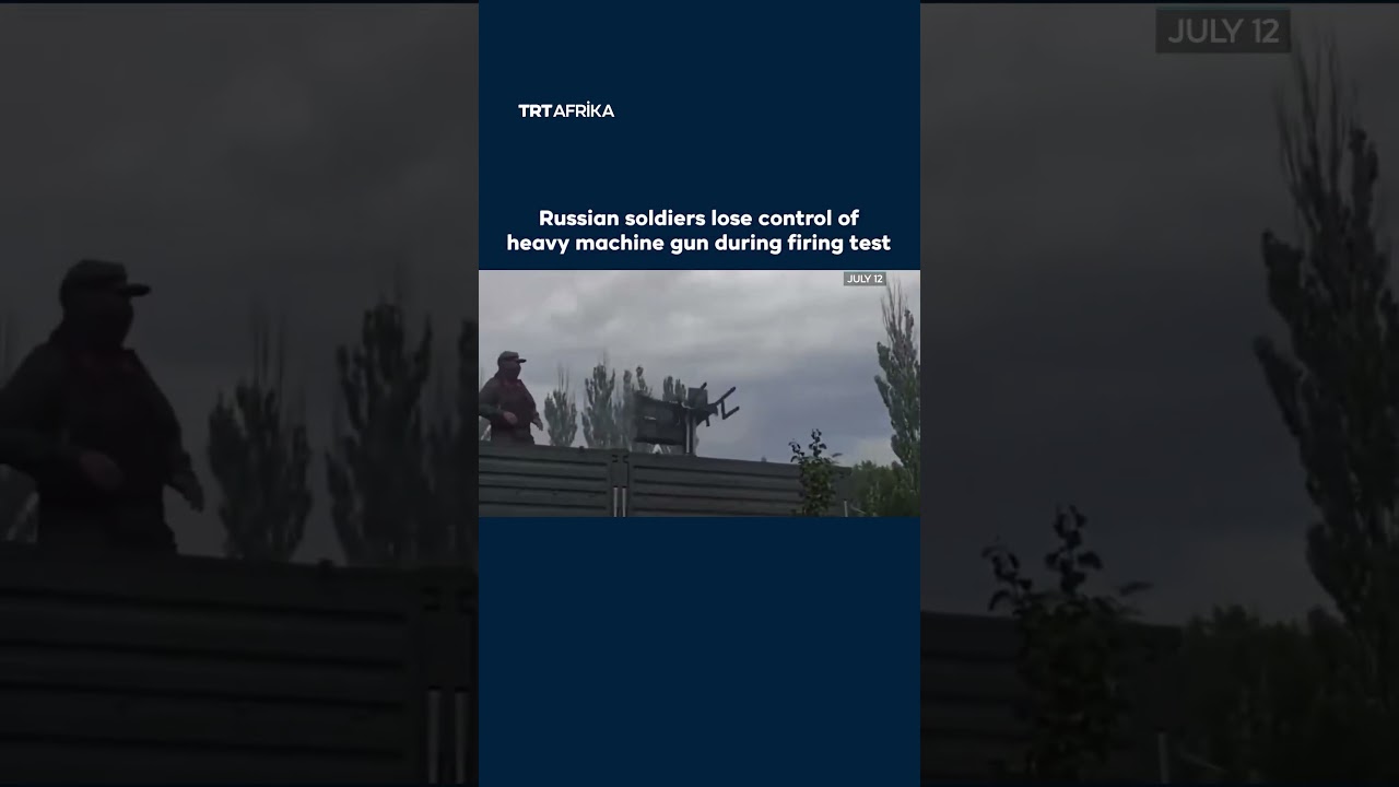 Russia Soldiers Lose Control Of Heavy Machine Gun