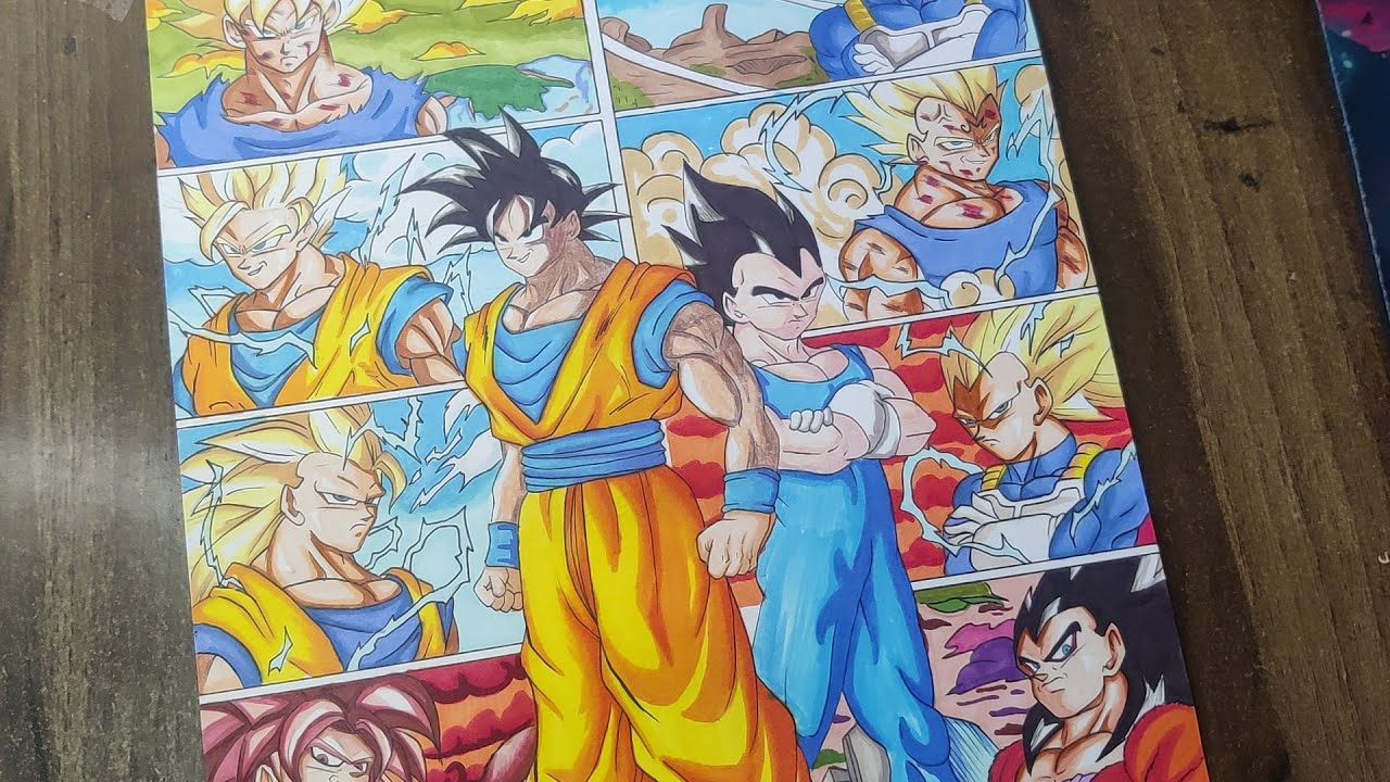 Drawing Every Form of Goku & Vegeta (Pre-DBS)