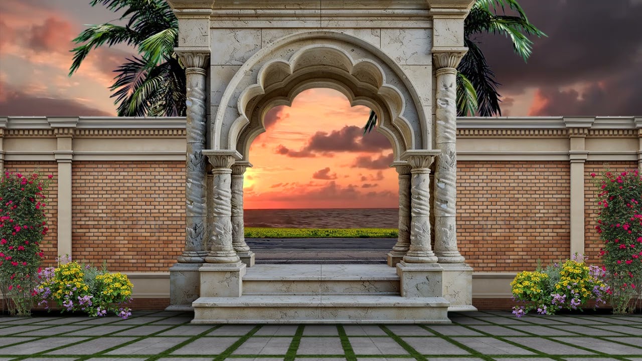 Nature Devotional Gate Background HD Video ll Animation Background Video ll Satish Designgraphy