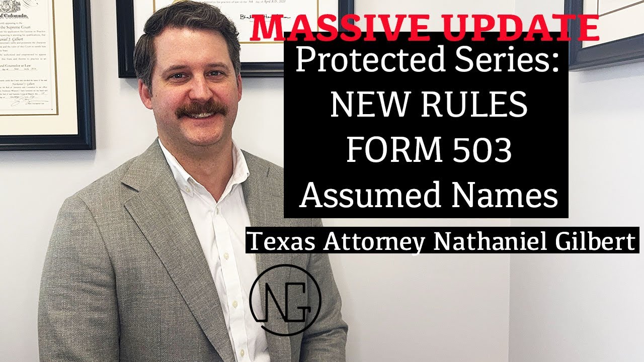 UPDATE: Texas Secretary of State Changed the Rules for Series LLC Assumed Names (Important Update)