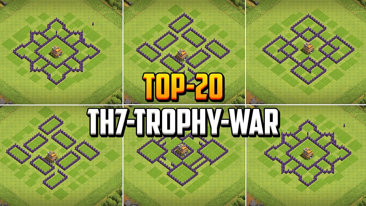 TOP 20 TH7 WAR BASE DESIGN+WITH LINK|2023|CLASH OF CLANS