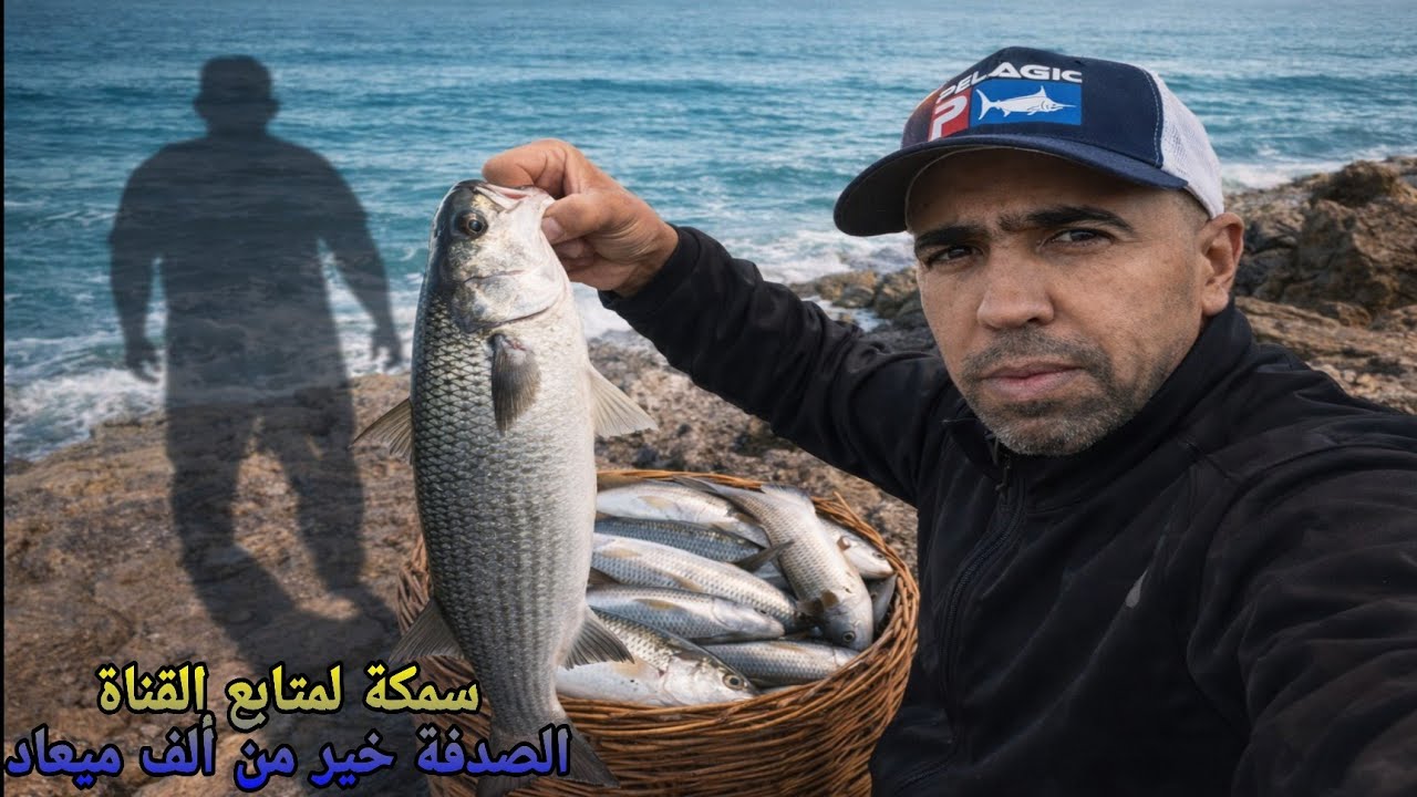 صيد على سمك البوري العملاق بالخبز مع الأصدقاء 