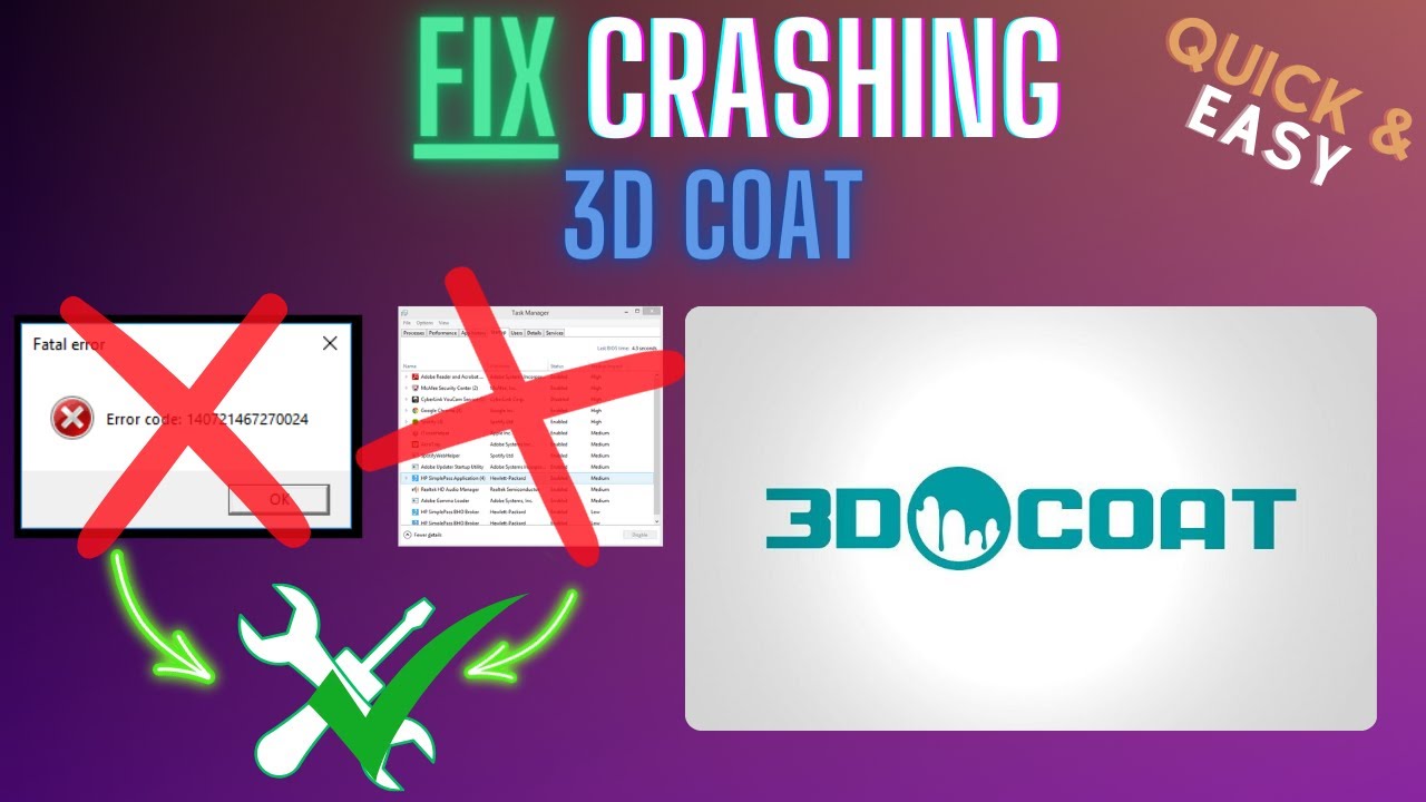 3D Coat – Crash Fix Tutorial – How to Stop Crashing, Freezing & Black Screen Issues