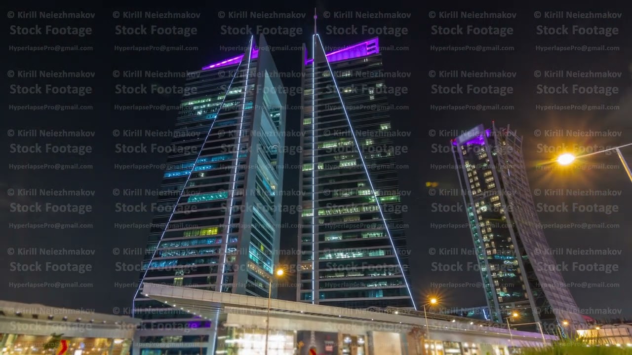 Modern skyscrapers on the Olaya street timelapse. Riyadh, Saudi Arabia