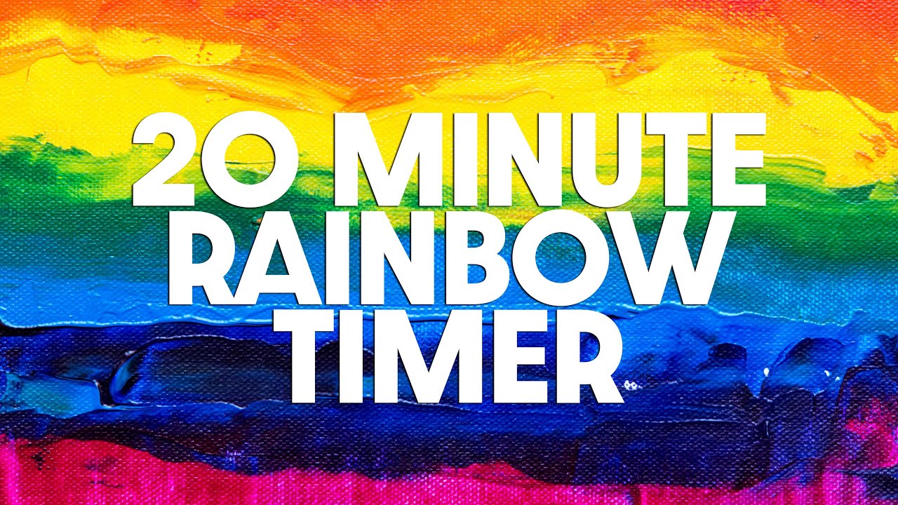 20 Minute Timer - Color Changes Every Minute - Rain Alarm Sound