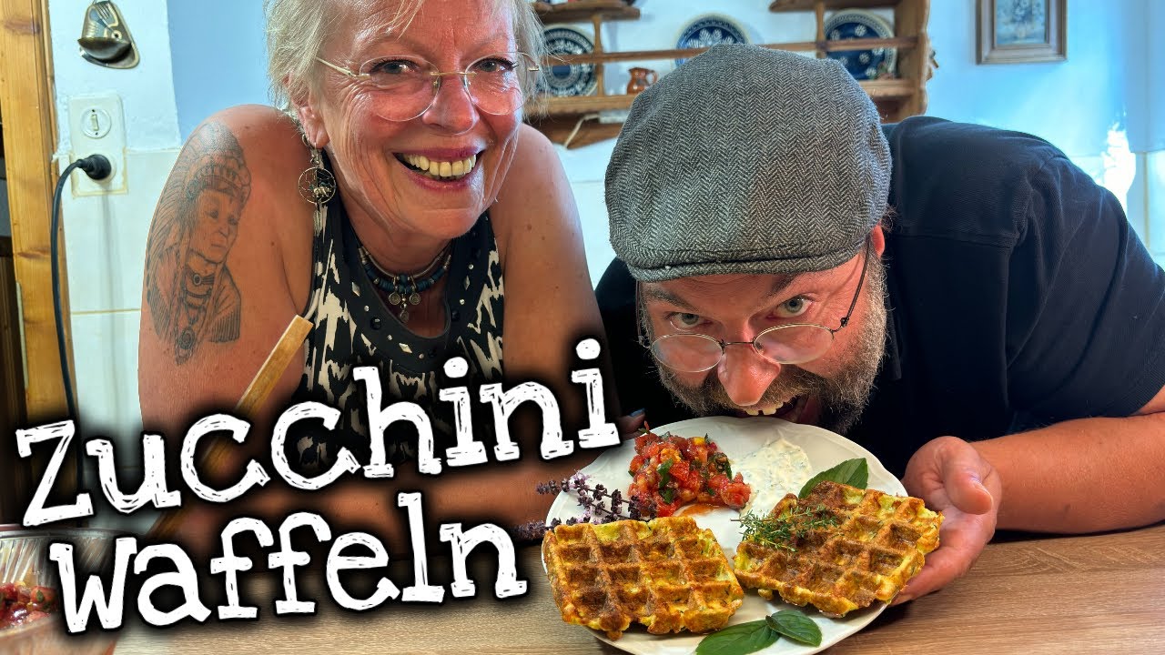 Herzhafte Zucchini - Käse - Waffeln. Super einfach und unglaublich lecker 🤤