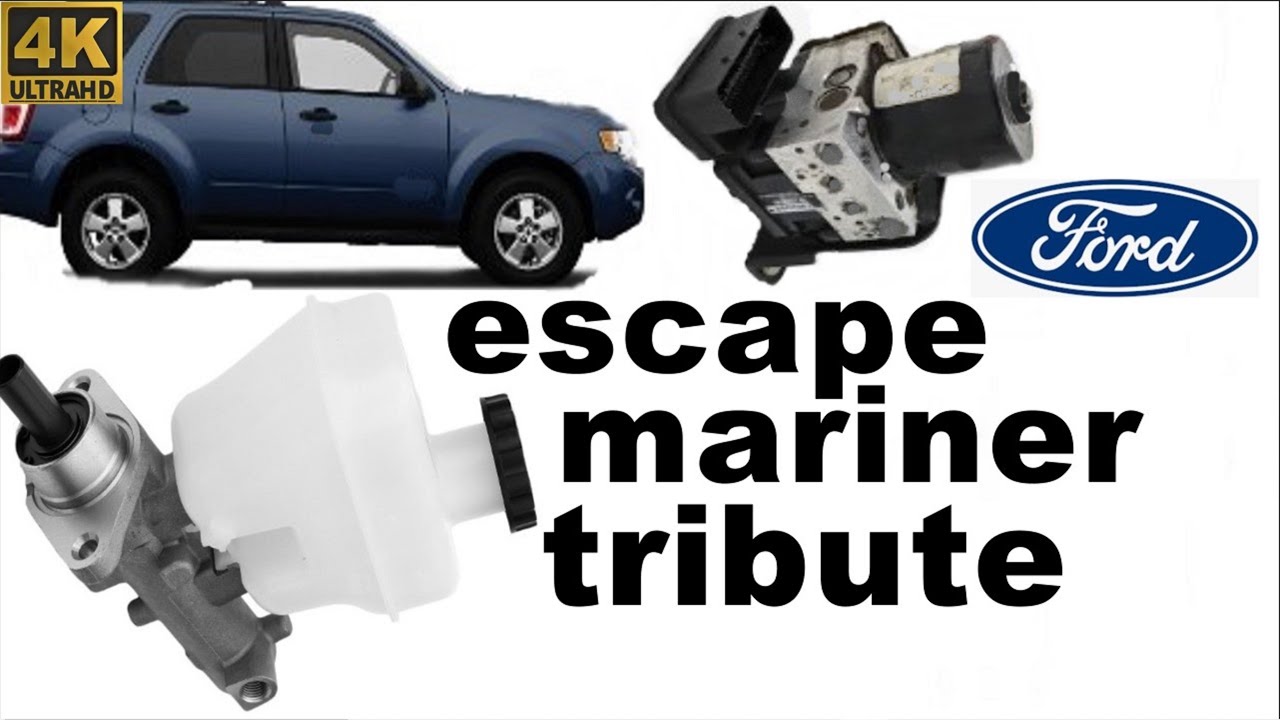 ford escape mariner mazda tribute abs control module and brake master cylinder job