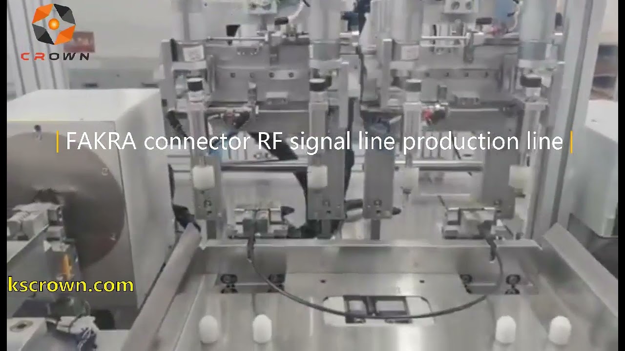 Fully automatic FAKRA connector RF signal line production line
