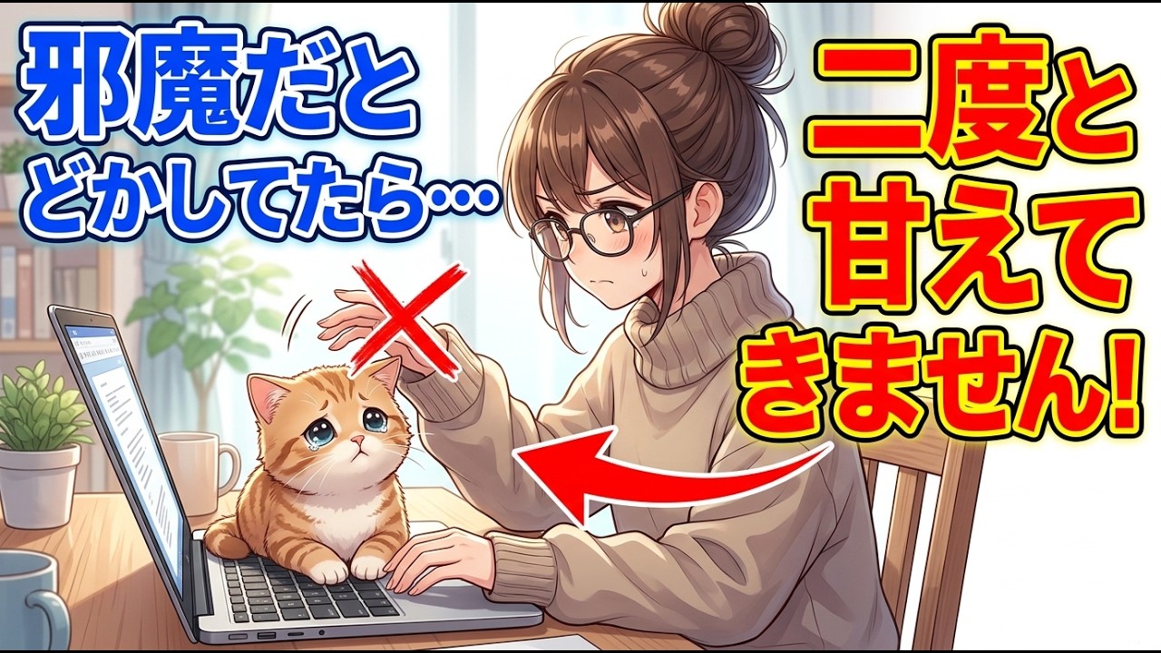 【警告】「邪魔だな」と猫をどかしている人へ。愛猫があなたを諦める「最悪のNG