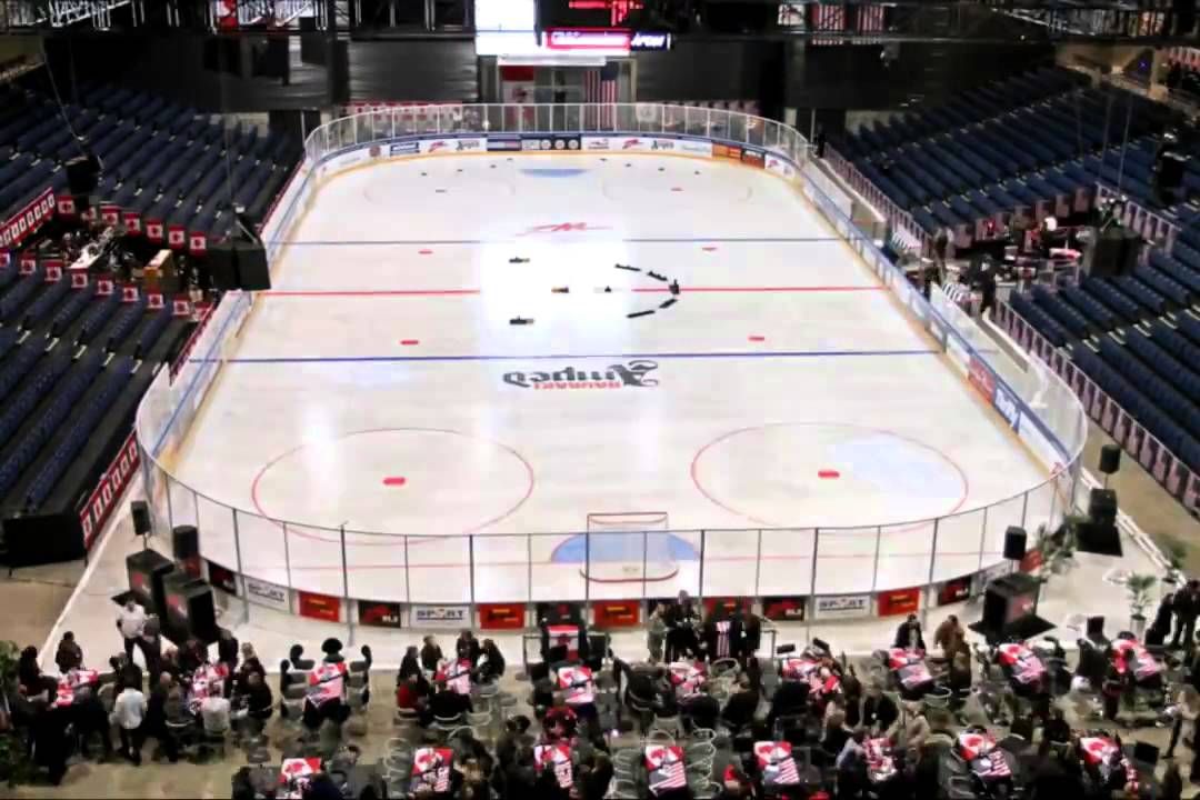 Building an Ice-World ice hockey rink timelapse 6 minutes