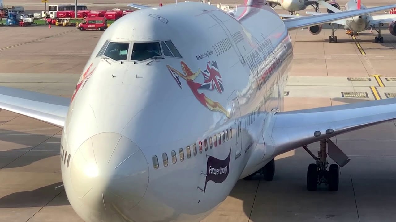 Virgin Atlantic Boeing 747 - Plane Spotting at Manchester Airport