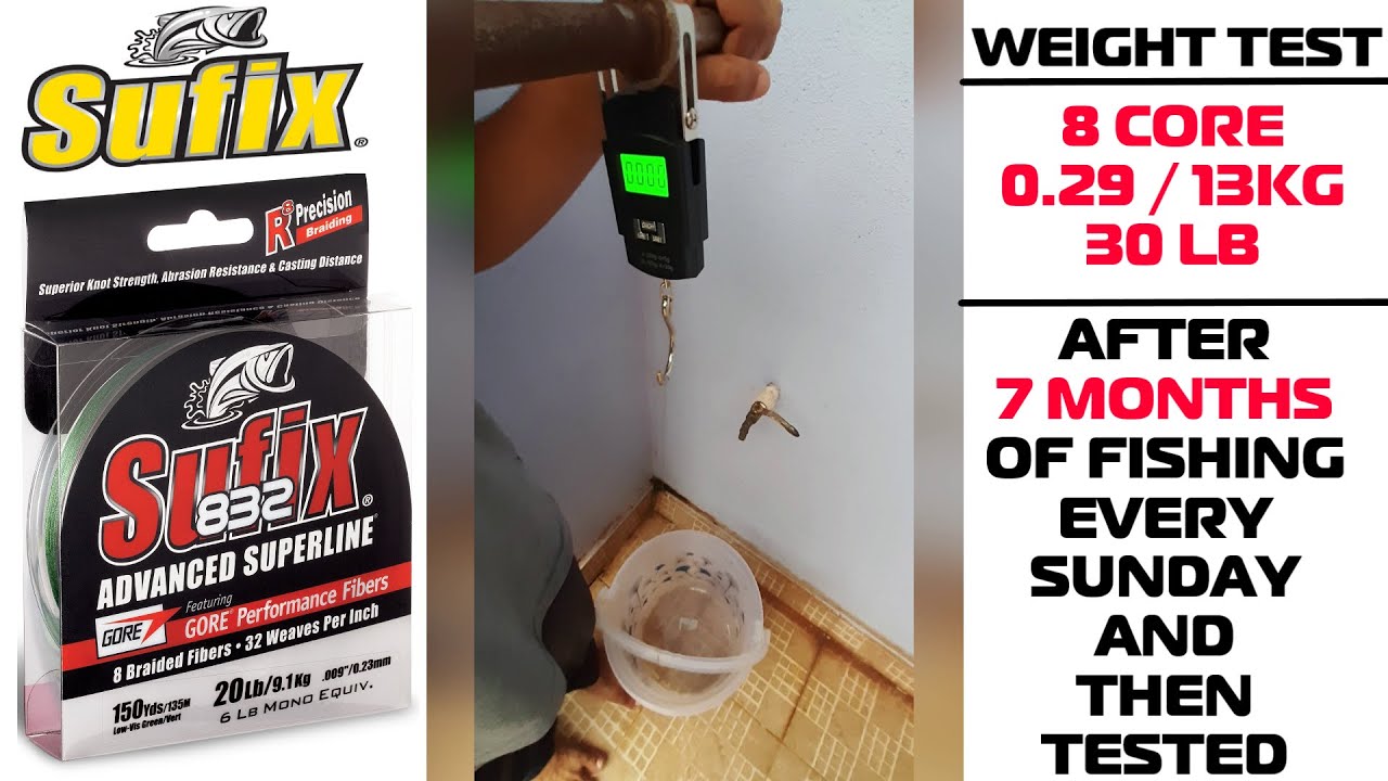SUFIX 832 0.29 / 13 KG  / 30 LB | PUT TO TEST AFTER 7 MONTHS OF FISHING IN SALTWATER AND FRESH WATER