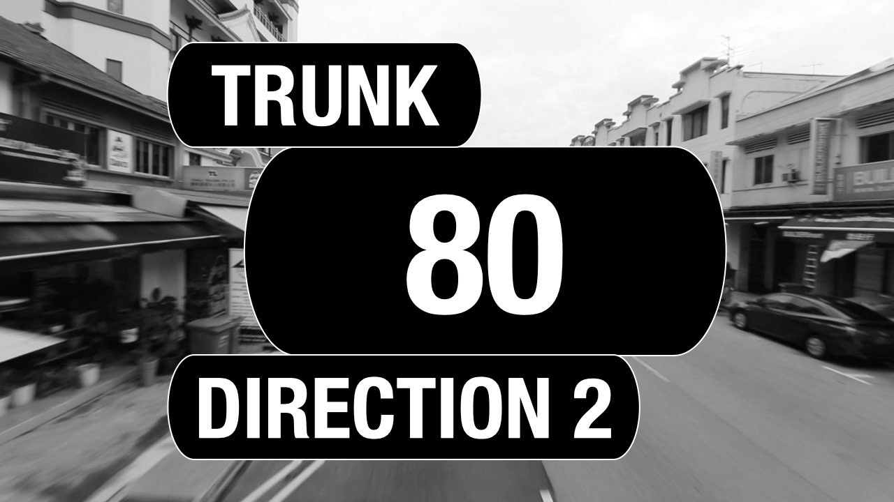 SBS Transit Trunk 80 (Direction 2) | Bus Service Route Visual
