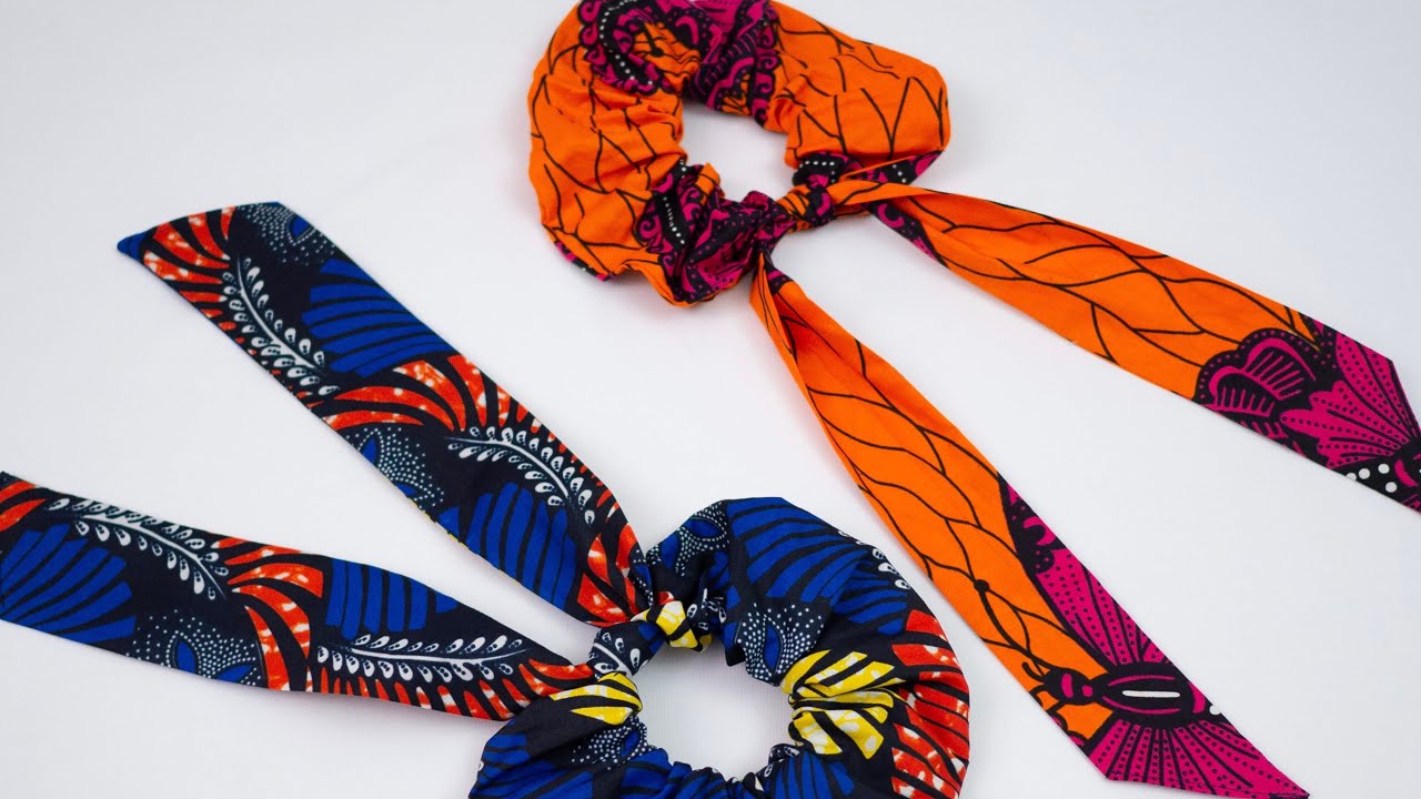 DIY Hair Scrunchies Scarf Tutorial | Kim Dave