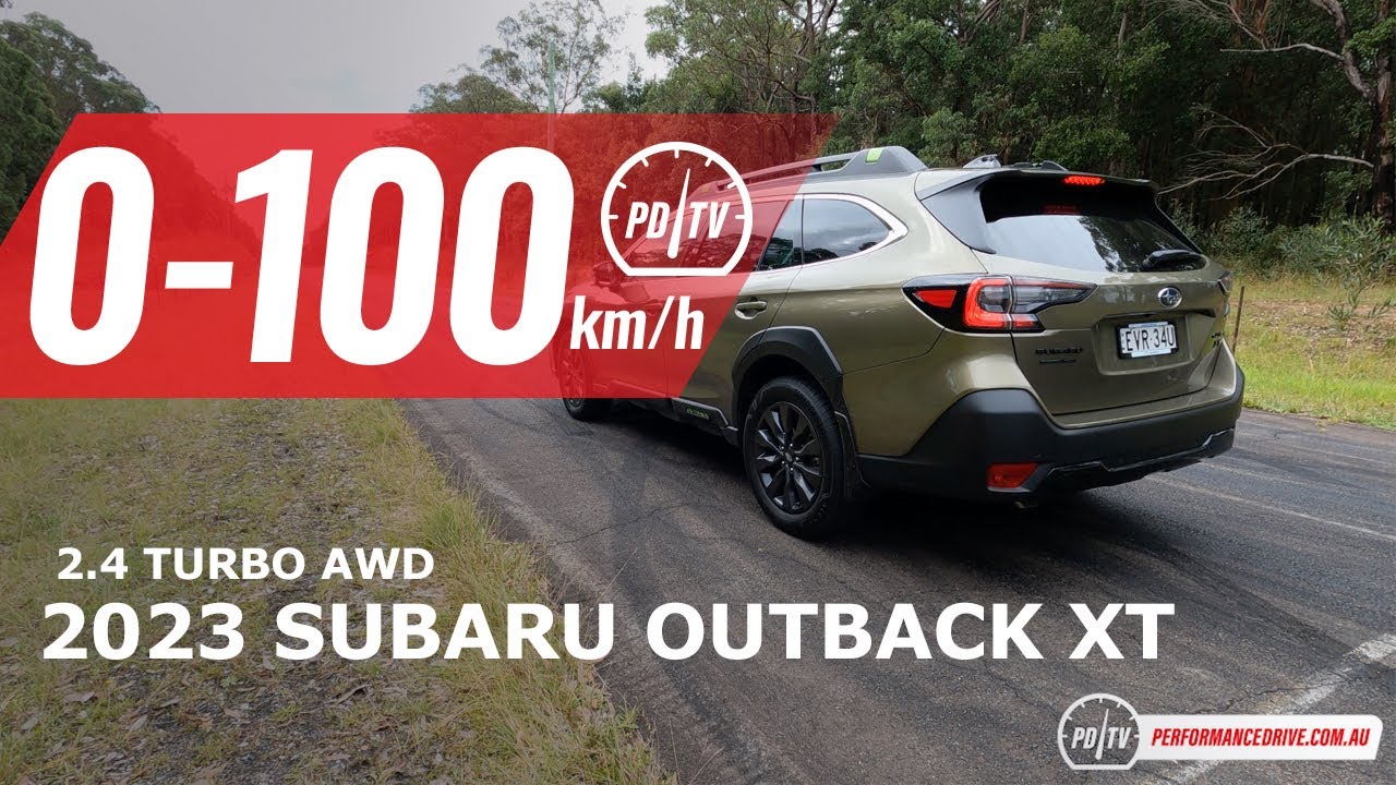 Subaru Outback XT Sport (2.4T) 2023 года выпуска от 0 до 100 км/ч и звук двигателя