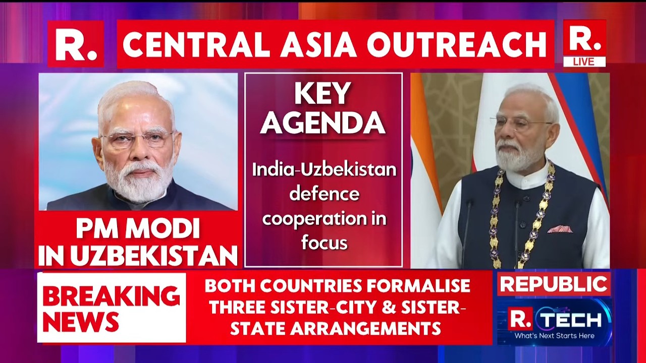 LIVE: Prime Minister Narendra Modi Receives A Ceremonial Welcome In Tashkent, Uzbekistan