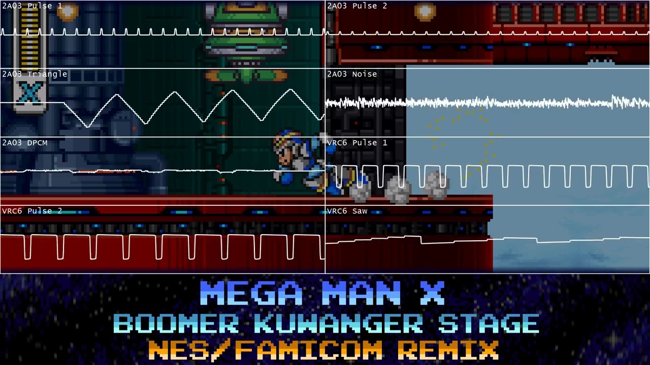 Mega Man X - Boomer Kuwanger Stage - NES/FC Remix (2A03 + VRC6)