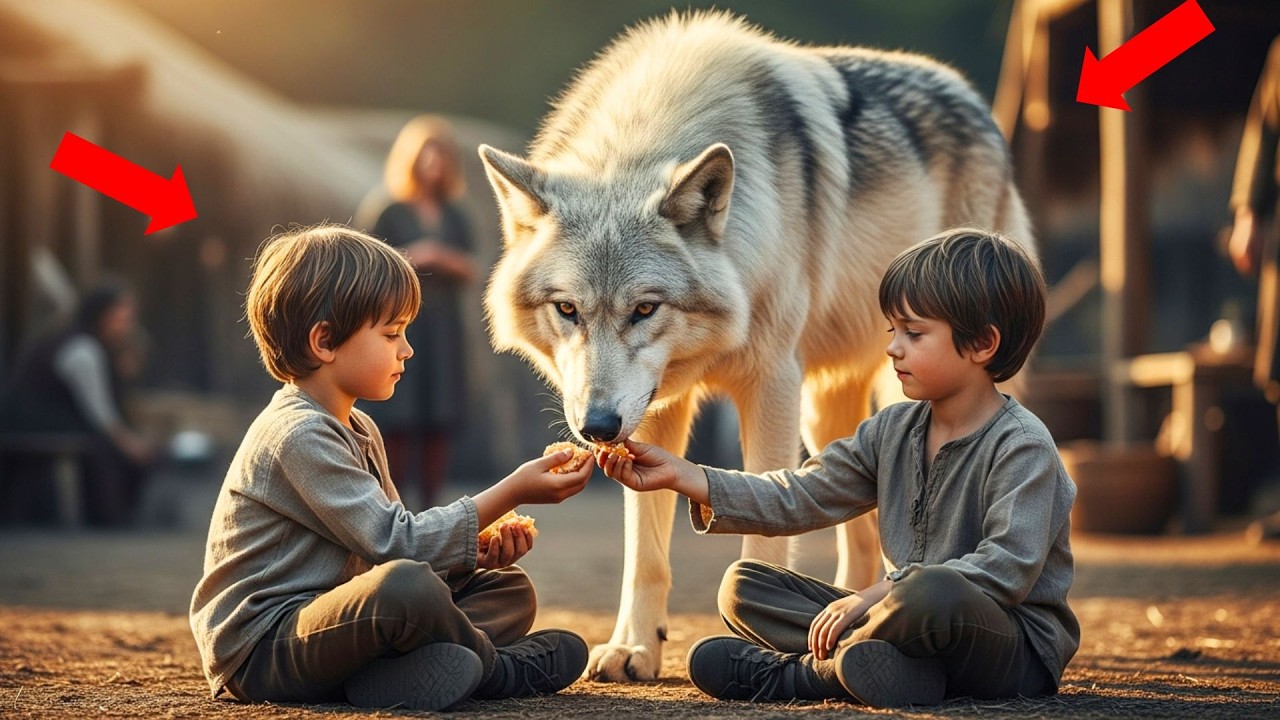 Les jumeaux de l’Omega ont partagé leur déjeuner avec le chiot « sauvage » – le