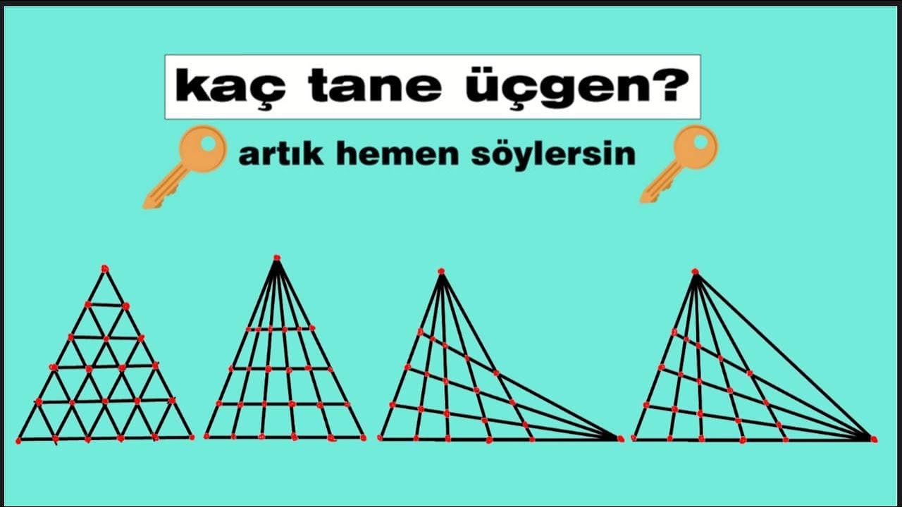 Kaç tane üçgen vardır? #yös