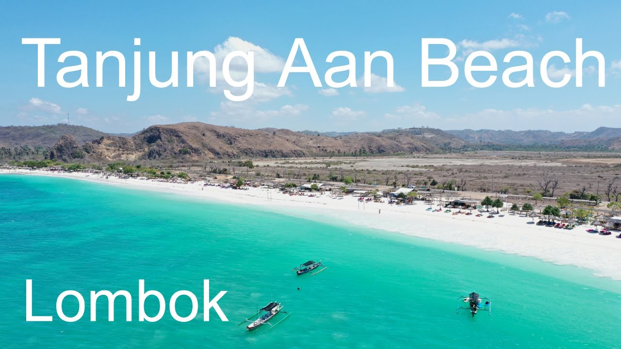 Tanjung Aan Beach 4k drone video Dji mavic 2 pro Lombok Island