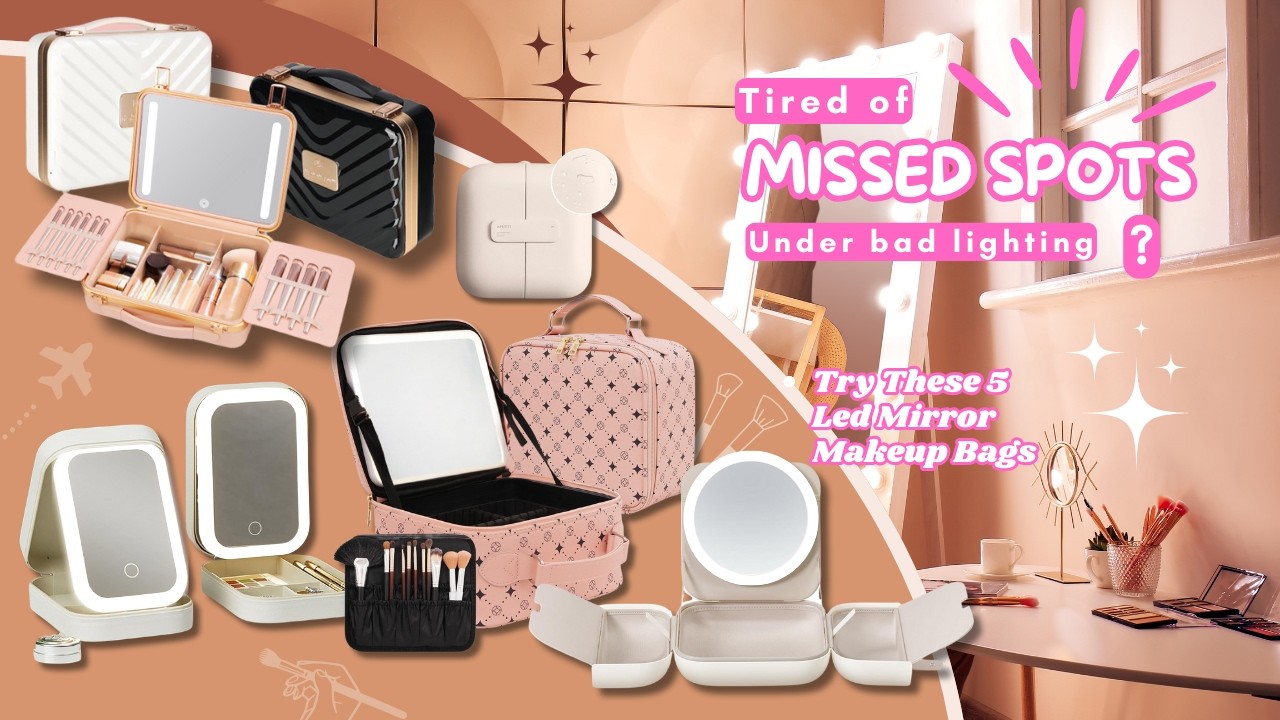 Makeup Bags with LED Mirror - Must-Have Travel Beauty Bags! #amazonfinds #amazonbeauty