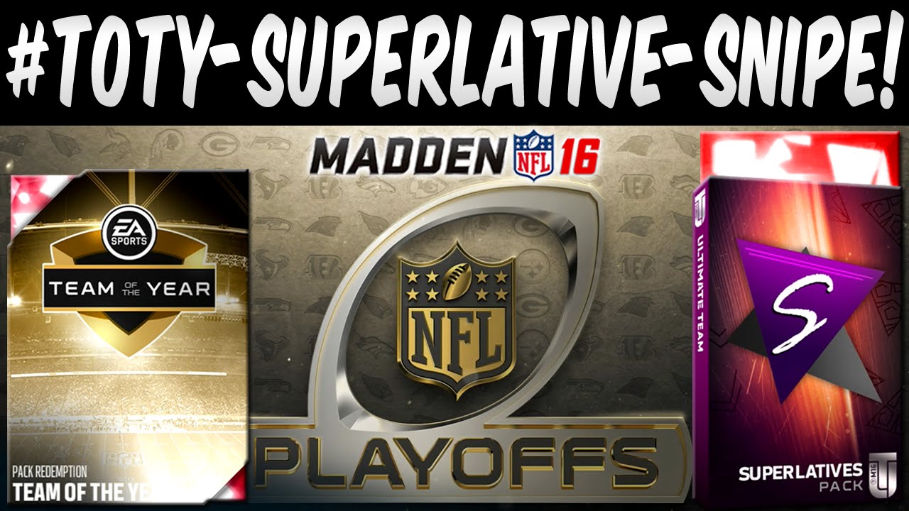 MUT 16 Team Of The Year Item - Elite Superlative Pack Openings & LIVE SNIPE Madden 16 Ultimate Team!