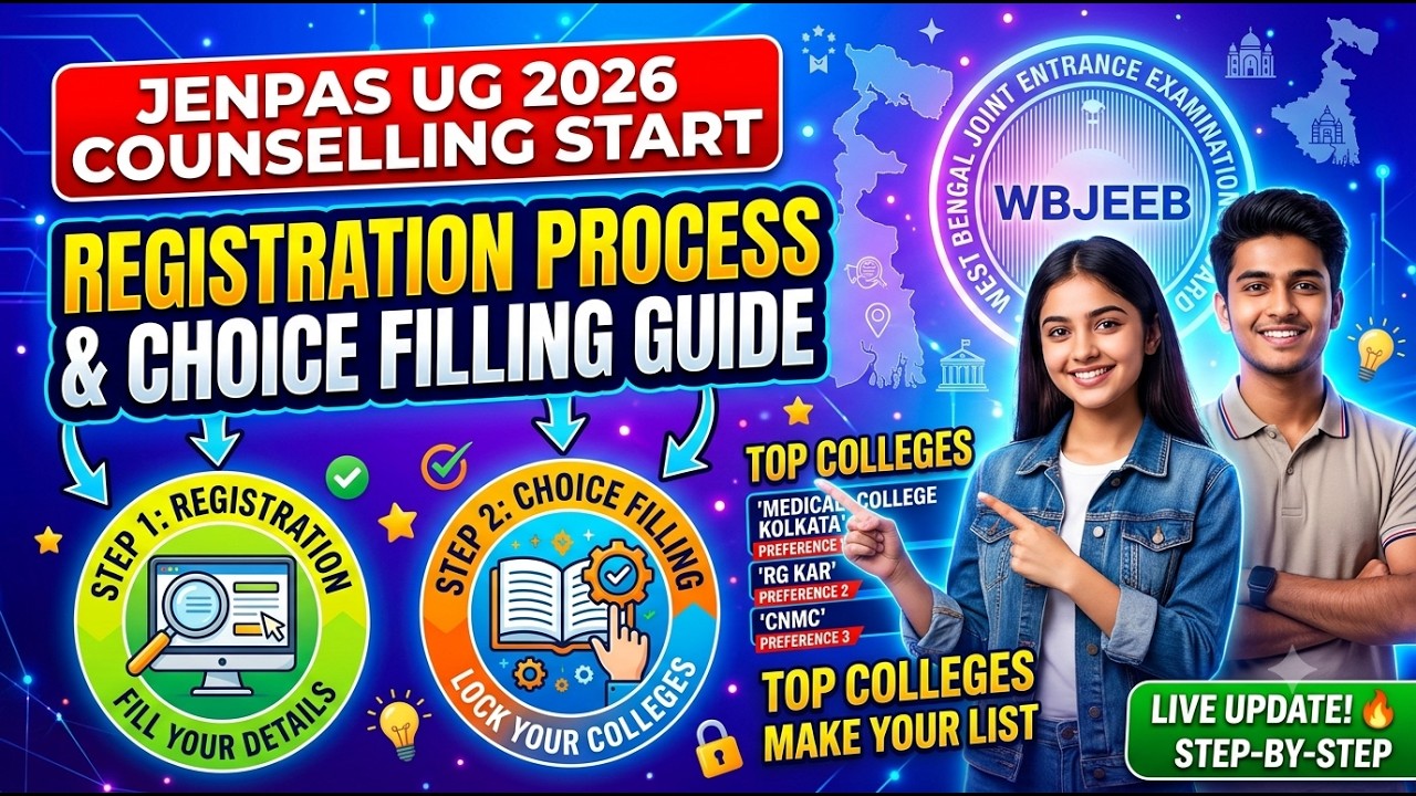 JENPAS UG 2026 Counselling Registration Process | JENPAS UG Choice Filling| JENPAS Counselling Start