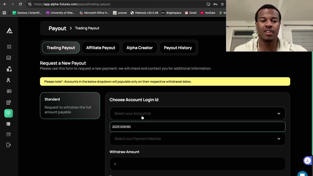 MAX PAYOUT AGAIN on AlphaFutures! (Payout Tutorial)