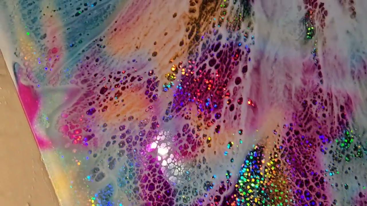 Resin art Making Cells Lacing Waves easy