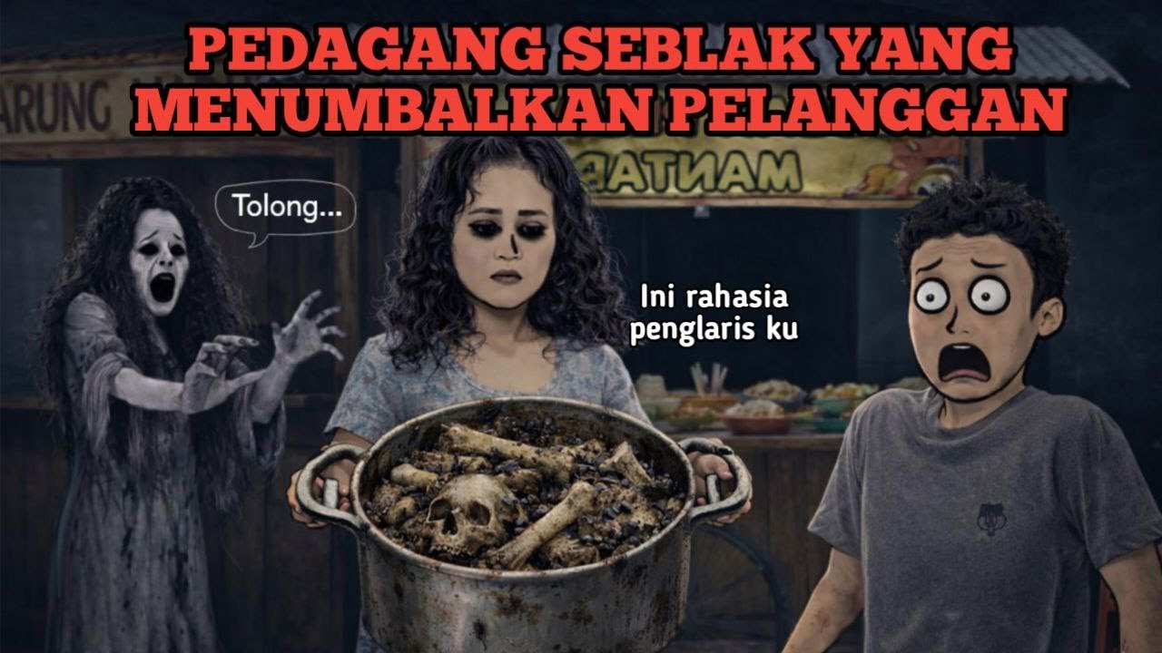 PEDAGANG SEBLAK YANG MENUMBALKAN PELANGGAN DEMI KEUNTUNGAN |  ANIMASI HOROR