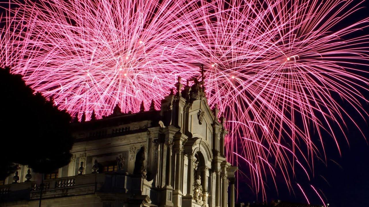 Catania 17 Agosto 2025 Festa Traslazione Reliquie S. Agata e Spettacolo Ditta VACCALLUZZO EVENTS 4K