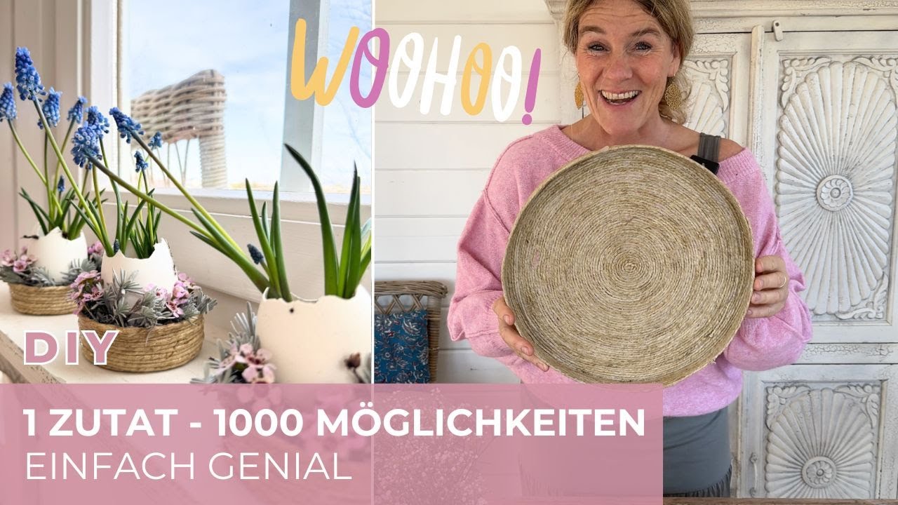 DIY - GENIALSTE DEKOIDEE  EEEEVER   - Tablett und OSTERNESTERL selber machen - AUSSERGEWÖHNLICH