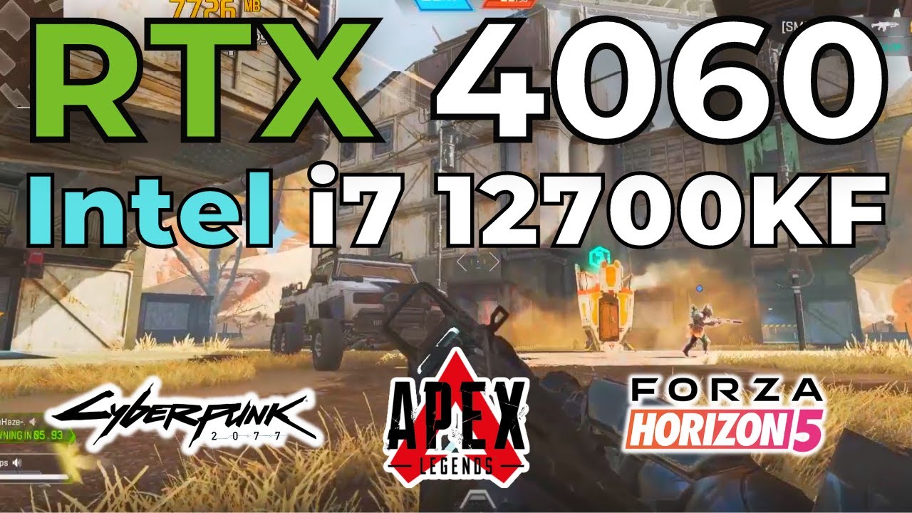 Intel i7 12700KF + RTX 4060 Gaming Benchmarks - High Settings