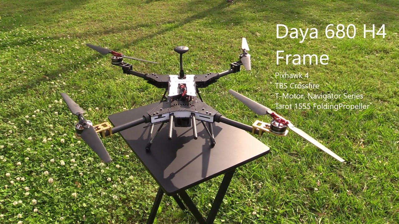 Daya 680 H4 Quadcopter Flight With Pixhawk 4, TBS Crossfire
