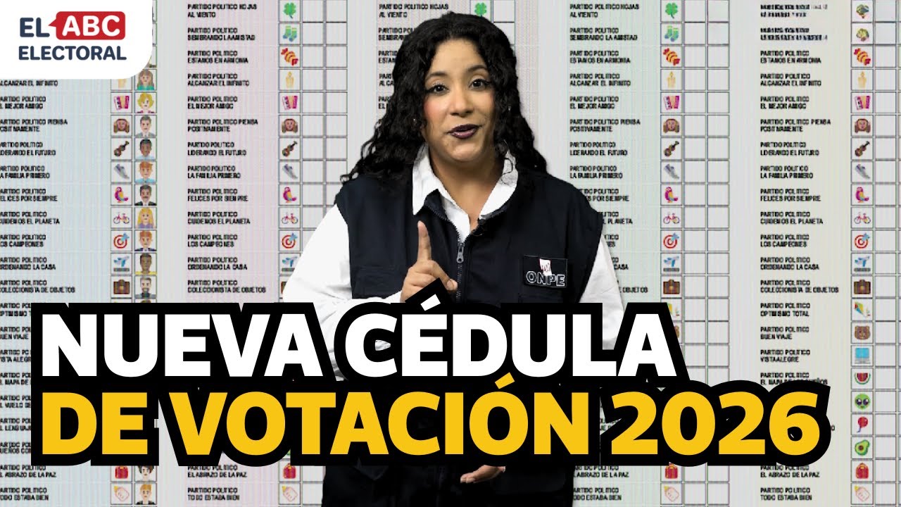ABC Electoral: así será la nueva cédula de votación en el 2026 | El Comercio